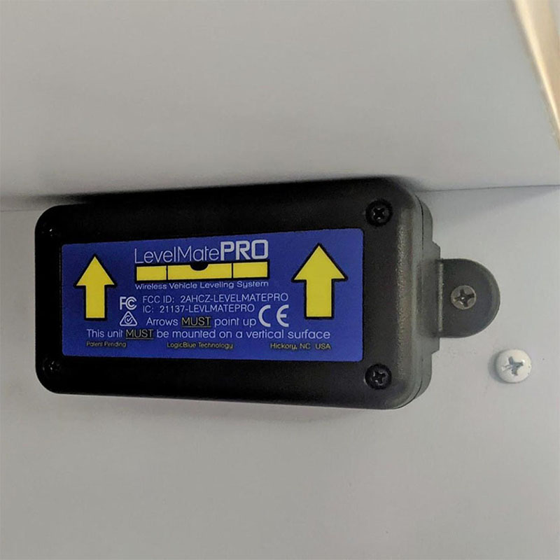 level mate pro installed in an airstream