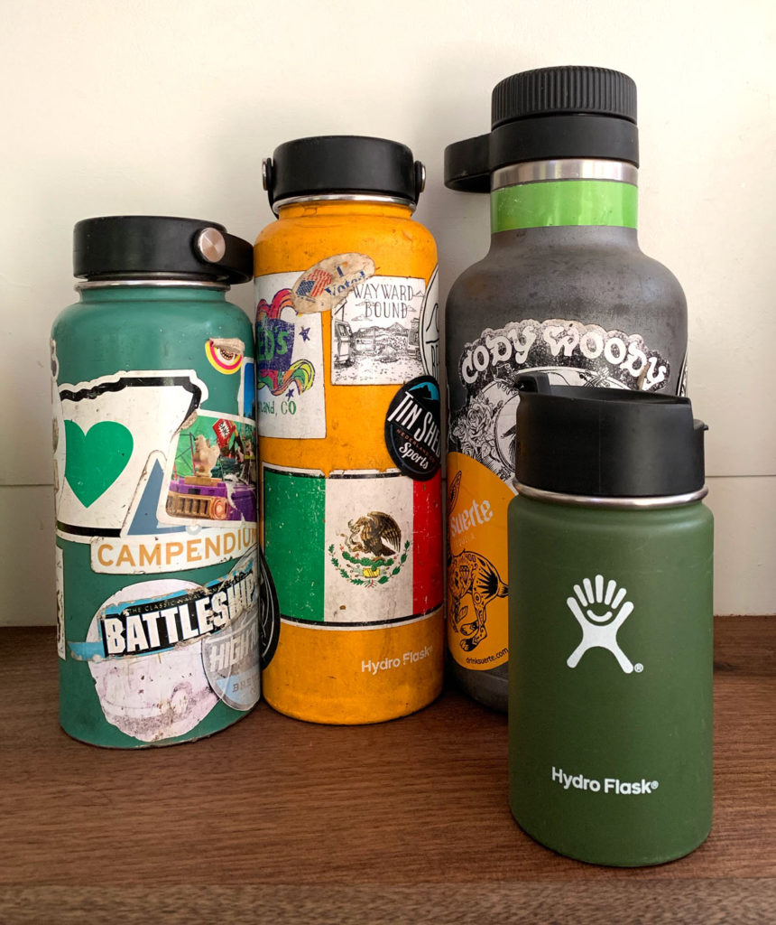 various water bottles 