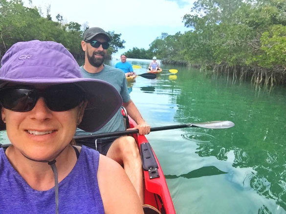 the couple kayaking in the Florida Keys
