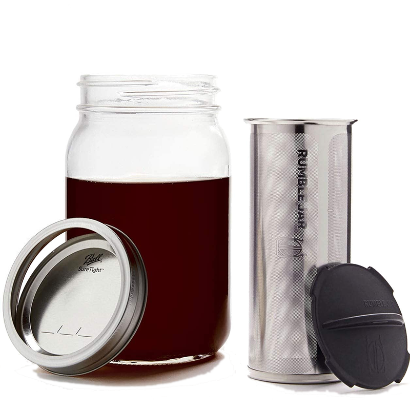 Rumble Jar - Next-Gen Cold Brew Coffee Maker for 32oz Mason Jars