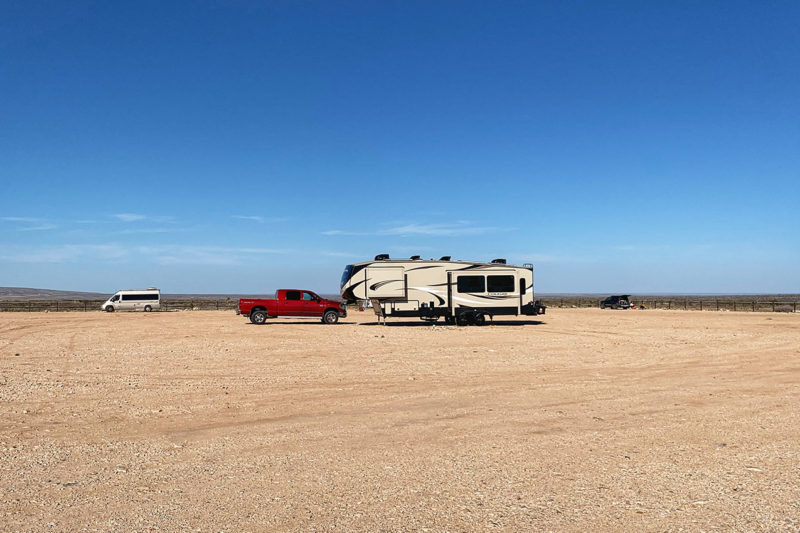 5th wheel camping for free in New Mexico