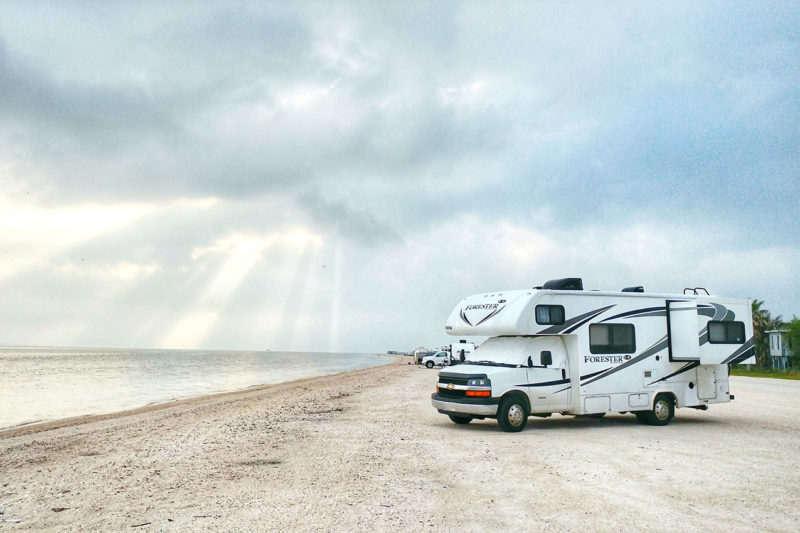 camping on the beach in texas