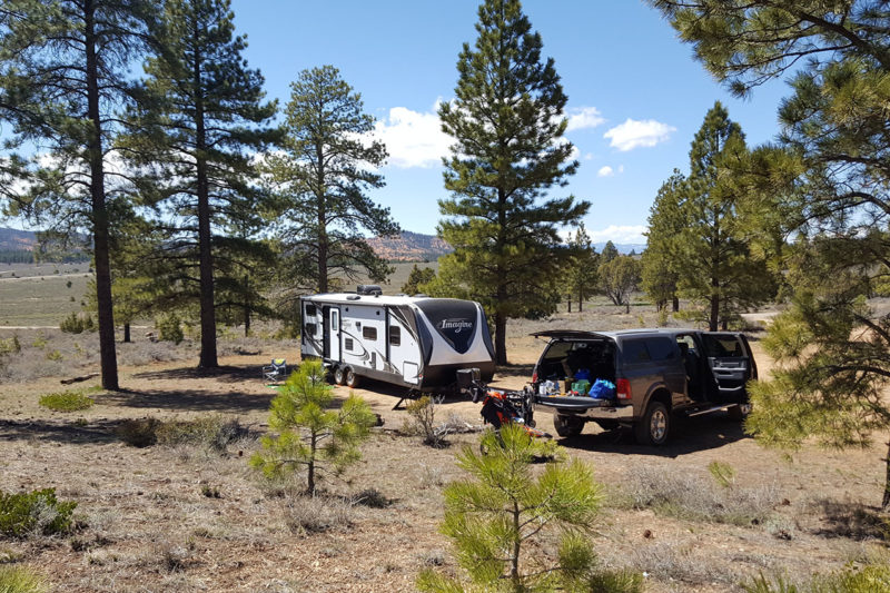travel trailer camping for free in utah