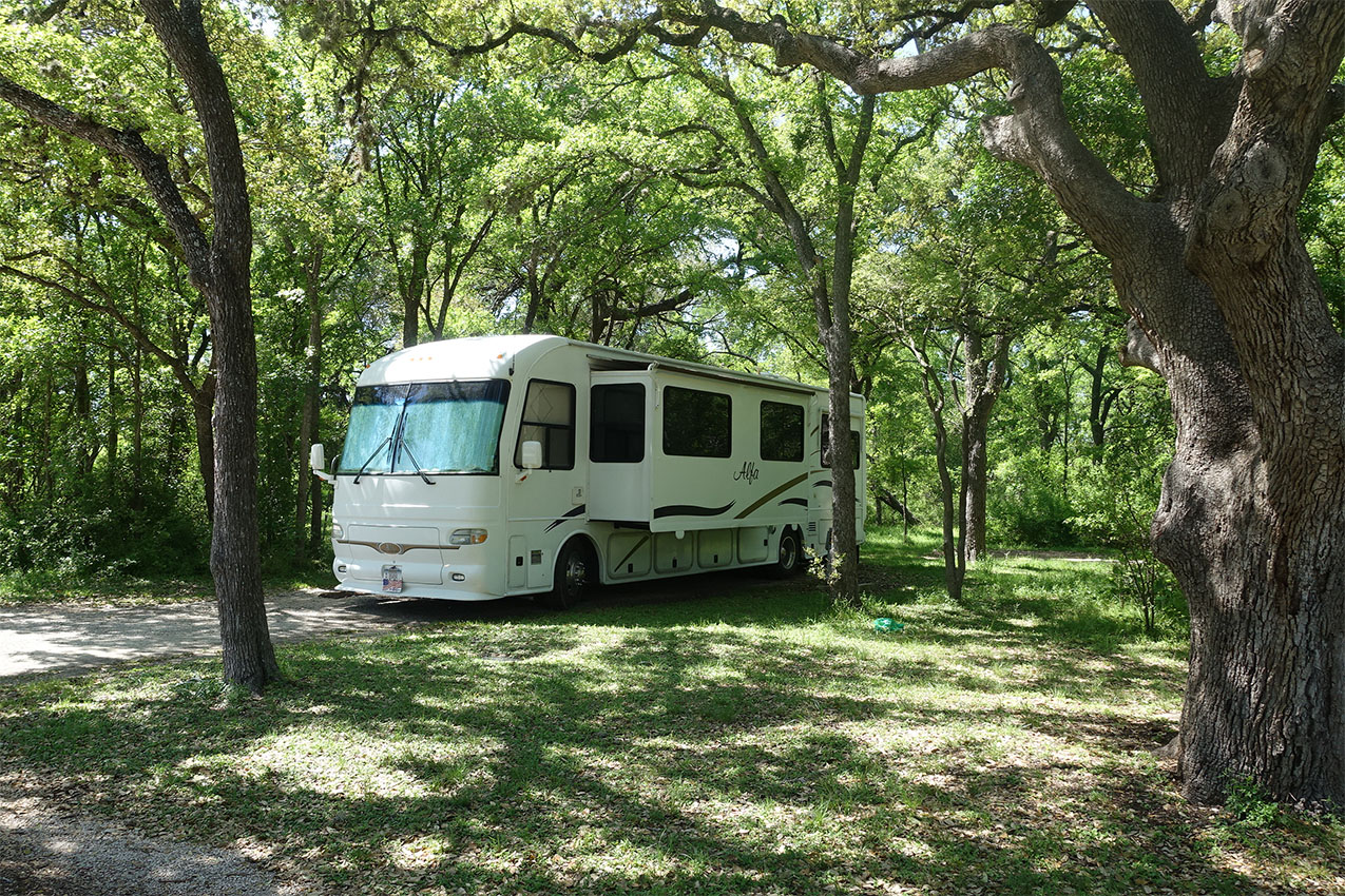 Motorhome in a Texas State Park