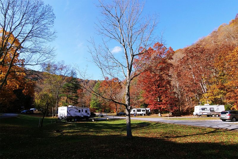 Campground at West Virginia State Park