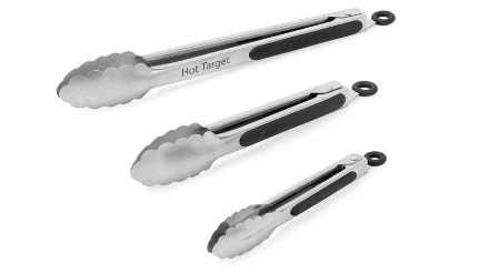 Stainless Steel Grill and Kitchen Tongs